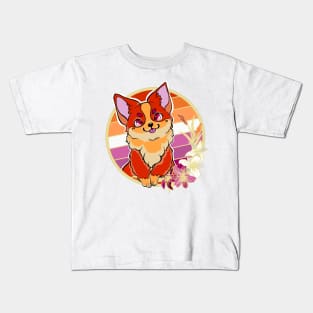 7 stripped Lesbian corgi Kids T-Shirt